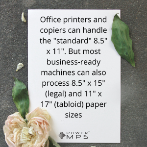 what size paper do printers use